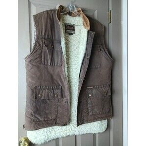 Driza-Bone Australia Men's VTG Brown WOOL Lined Cotton Vest 3XL READ
